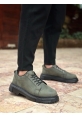 BA0245 Haki Akıllı Lastik Bağcık Yüksek Taban Günlük Erkek Ayakkabı