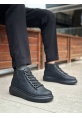 BA0713 Bağcıklı Yüksek Siyah Taban Erkek Tarz Spor Bot
