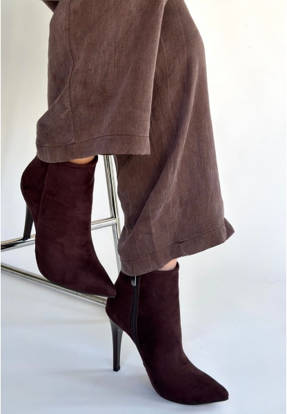 Blan Acı Kahve Süet Topuklu Bot