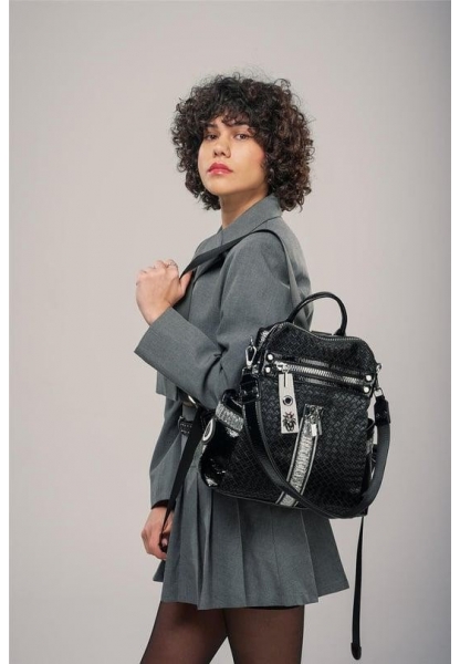 Cary Siyah Cilt Kol Ve Sırt Çantası