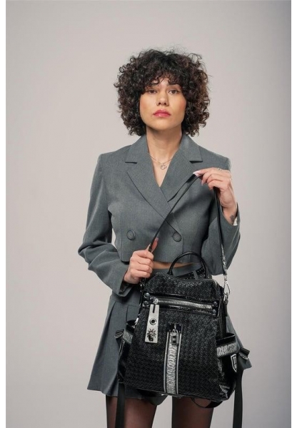 Cary Siyah Cilt Kol Ve Sırt Çantası