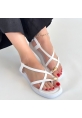 Enjali Beyaz Cilt Sandalet