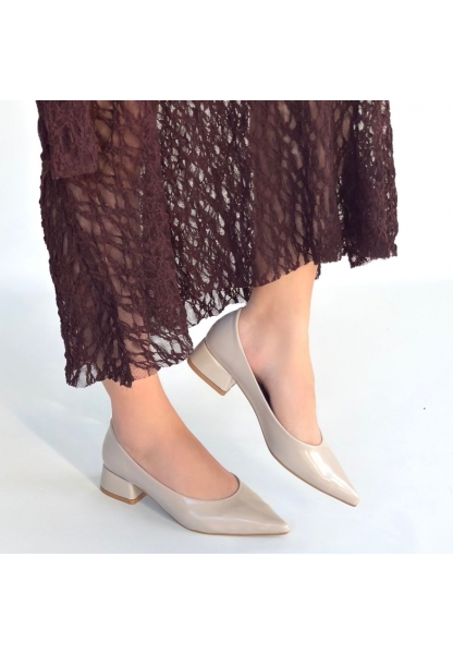 Ferla Bej Rugan Topuklu Ayakkabı