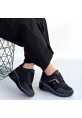 Geja Siyah Cilt Bağcıklı Spor Ayakkabı