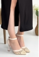 Hejja Bej Cilt Tül Detaylı Topuklu Ayakkabı