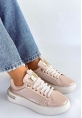Hley Bej Rugan Paraşüt Detaylı Bağcıklı Spor Ayakkabı