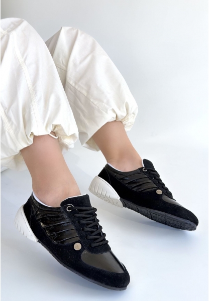 Jawen Siyah Nubuk Spor Ayakkabı