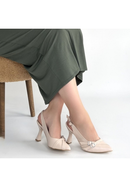 Jedda Bej Cilt Topuklu Ayakkabı