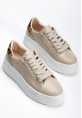 Jetan Bej Rugan Bağcıklı Spor Ayakkabı
