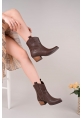 Matin Acı Kahve Cilt Topuklu Bot