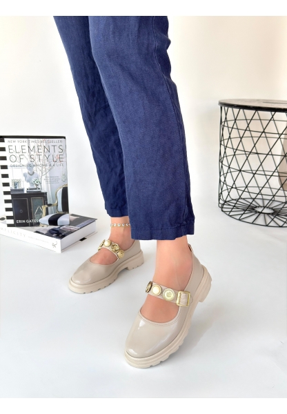Okira Bej Rugan Oxford Ayakkabı