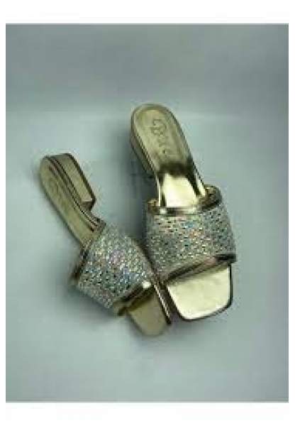 Ortu Gold Cilt İşlemeli Terlik