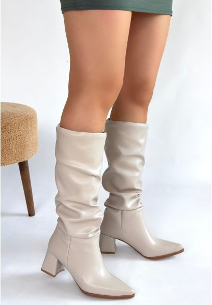 Piyat Ten Cilt Topuklu Çizme