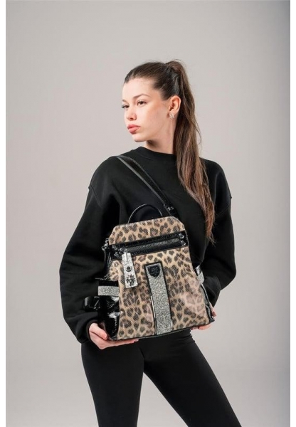 Poge Leopar Cilt Kol Ve Sırt Çantası