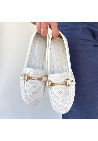 Rain Beyaz Cilt Babet Ayakkabı