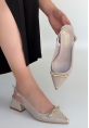 Ricy Bej Rugan Topuklu Ayakkabı