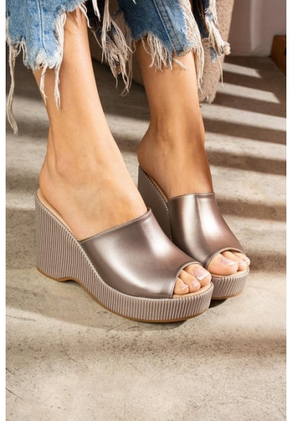 Tlay Platin Cilt Dolgu Topuk Terlik