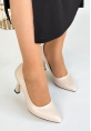 Ulba Bej Cilt Stiletto Ayakkabı