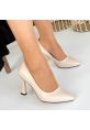 Ulba Bej Cilt Stiletto Ayakkabı