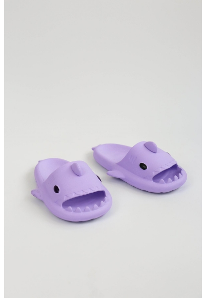 WG500 Köpekbalığı Mor Unisex Tam Ortopedik Terlik Shark Slides