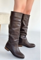 Winda Kahverengi Cilt Körüklü Çizme