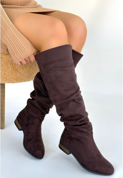 Winda Kahverengi Süet Körüklü Çizme