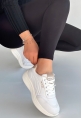 Yejja Beyaz Cilt Bağcıklı Spor Ayakkabı