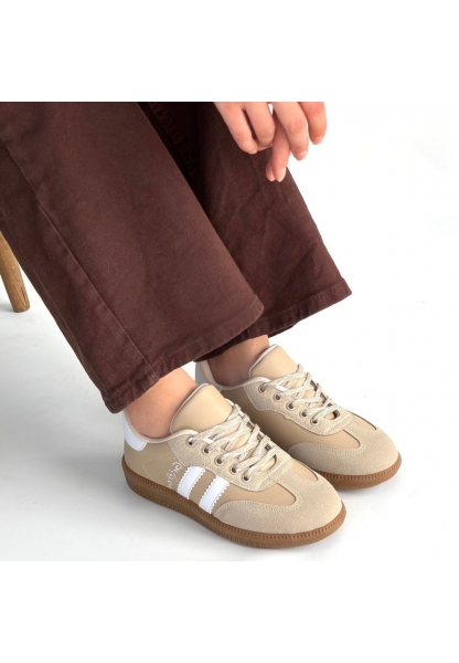 Zerti Bej Cilt Bağcıklı Spor Ayakkabı